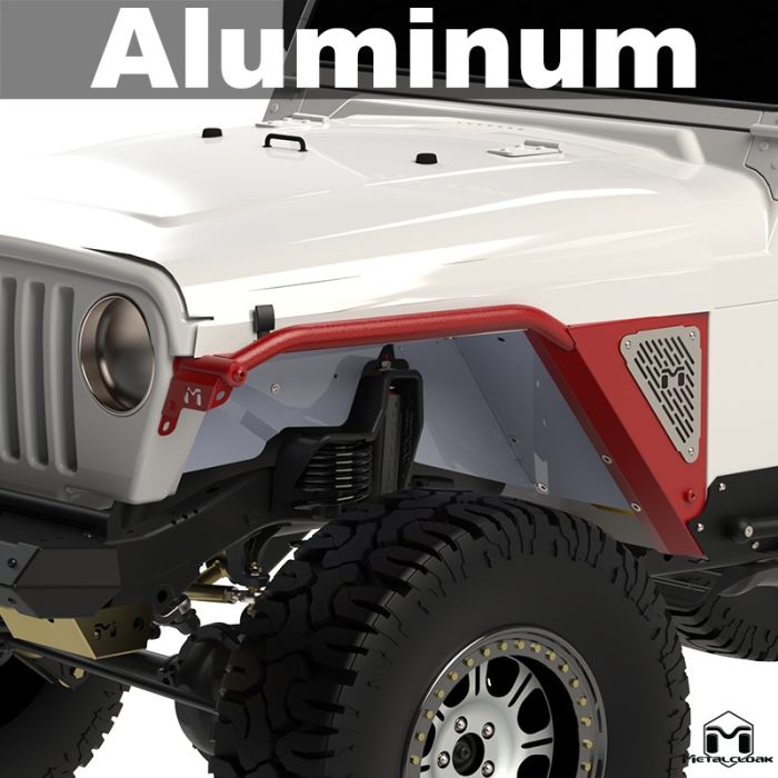 Overline Tube Fender, Pair, TJ/LJ, Aluminum