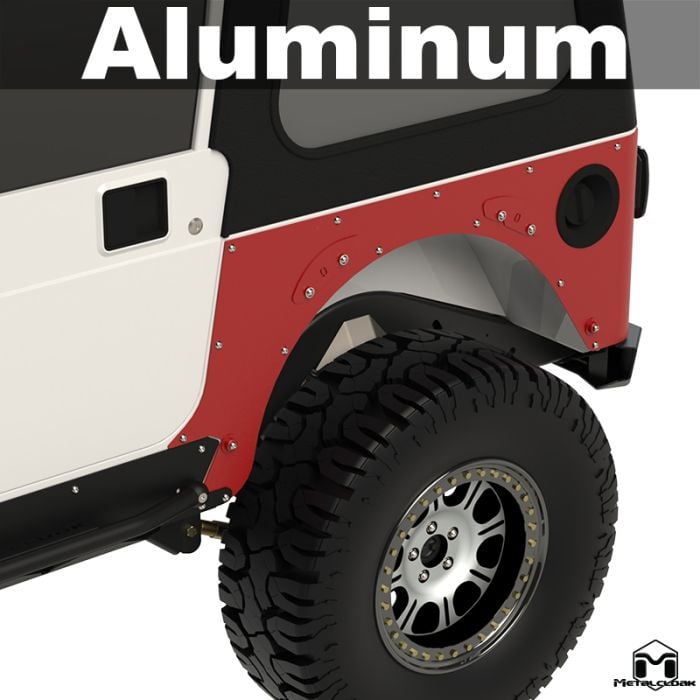 Extended Corner Guards, Pair, TJ, Aluminum