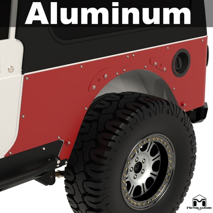 LJ Wrangler Aluminum Extended Corner Guards, Pair