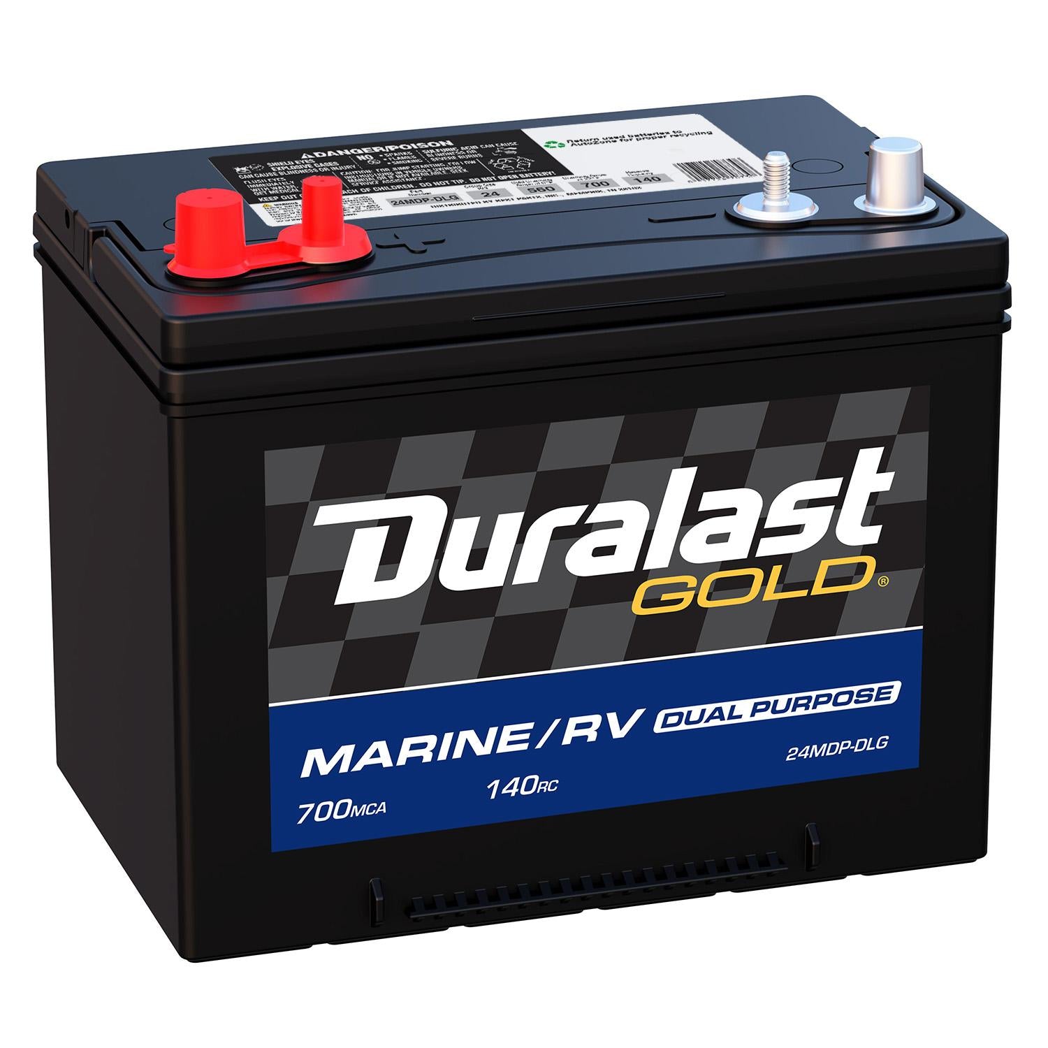 Gold Group Size 24 Marine/RV Dual Purpose Battery 24MDP-DLG
