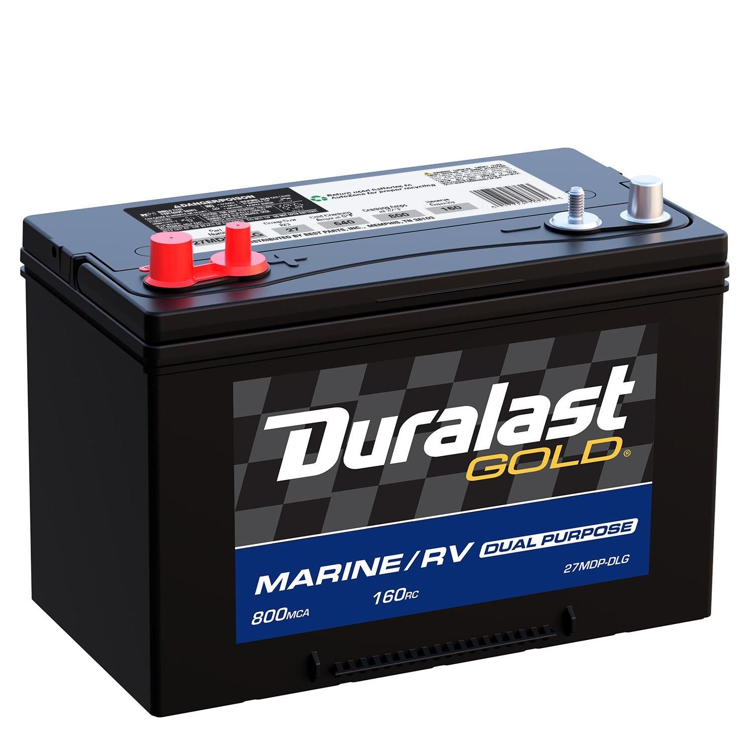 Gold Group Size 27 Marine/RV Dual Purpose Battery 27MDP-DLG