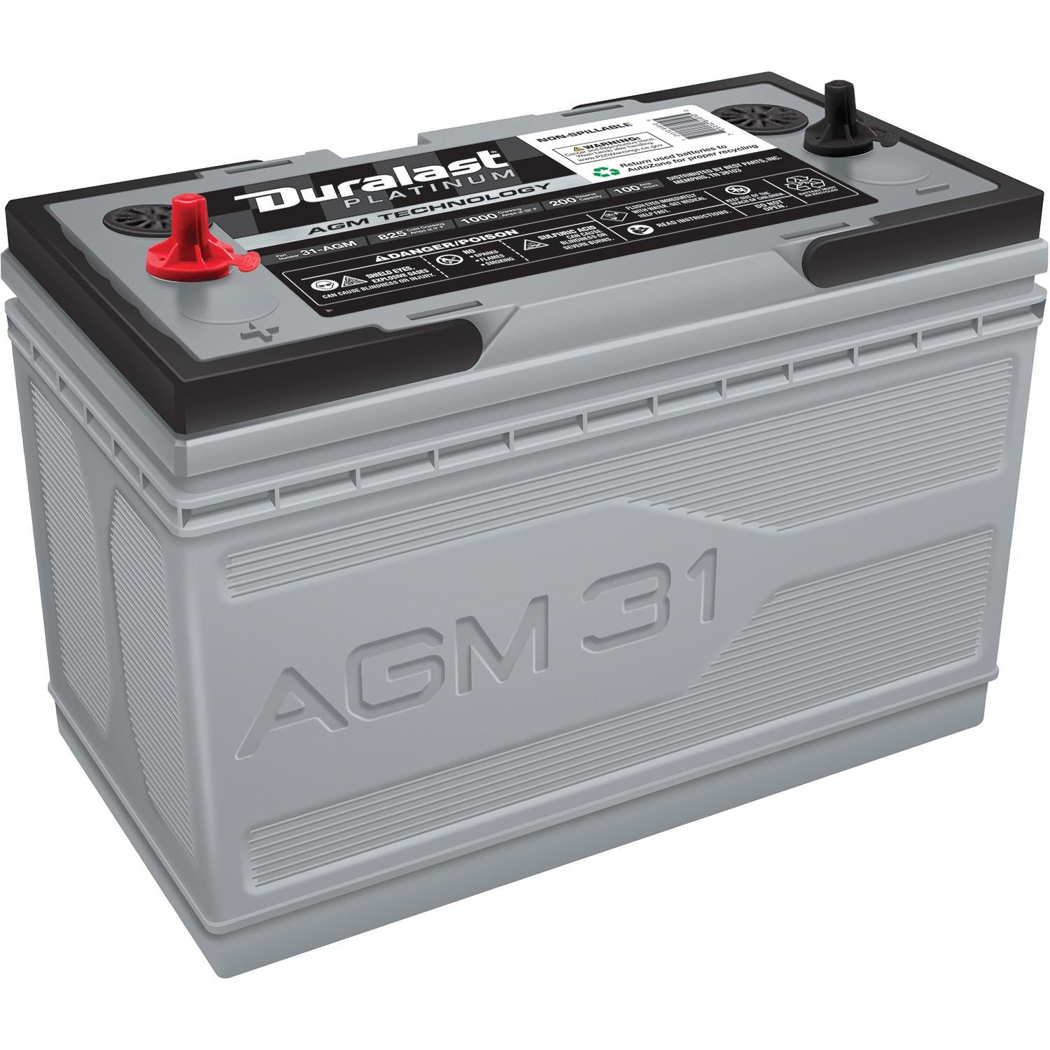 Platinum Group Size 31T Heavy Duty Absorbed Glass Mat (AGM) Battery 31-AGM