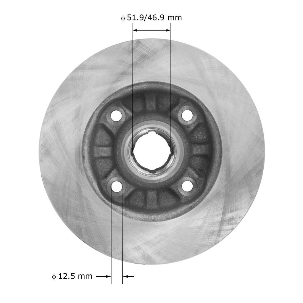 Disc Brake Rotor and Hub Assembly 3190