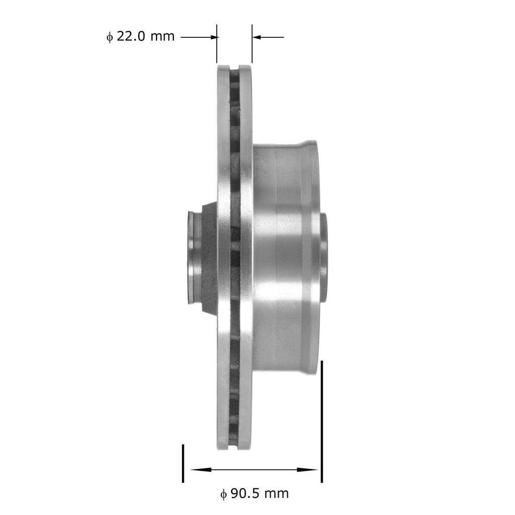 Disc Brake Rotor and Hub Assembly 3190