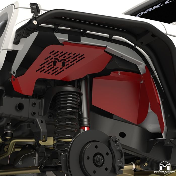JK Reservoir Cut Vented Aluminum Replacement Inner Fender Set
