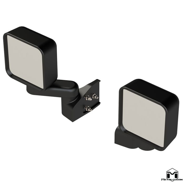 MetalCloak Open Frame Tube Door Mirror Kit, TJ/LJ Wrangler