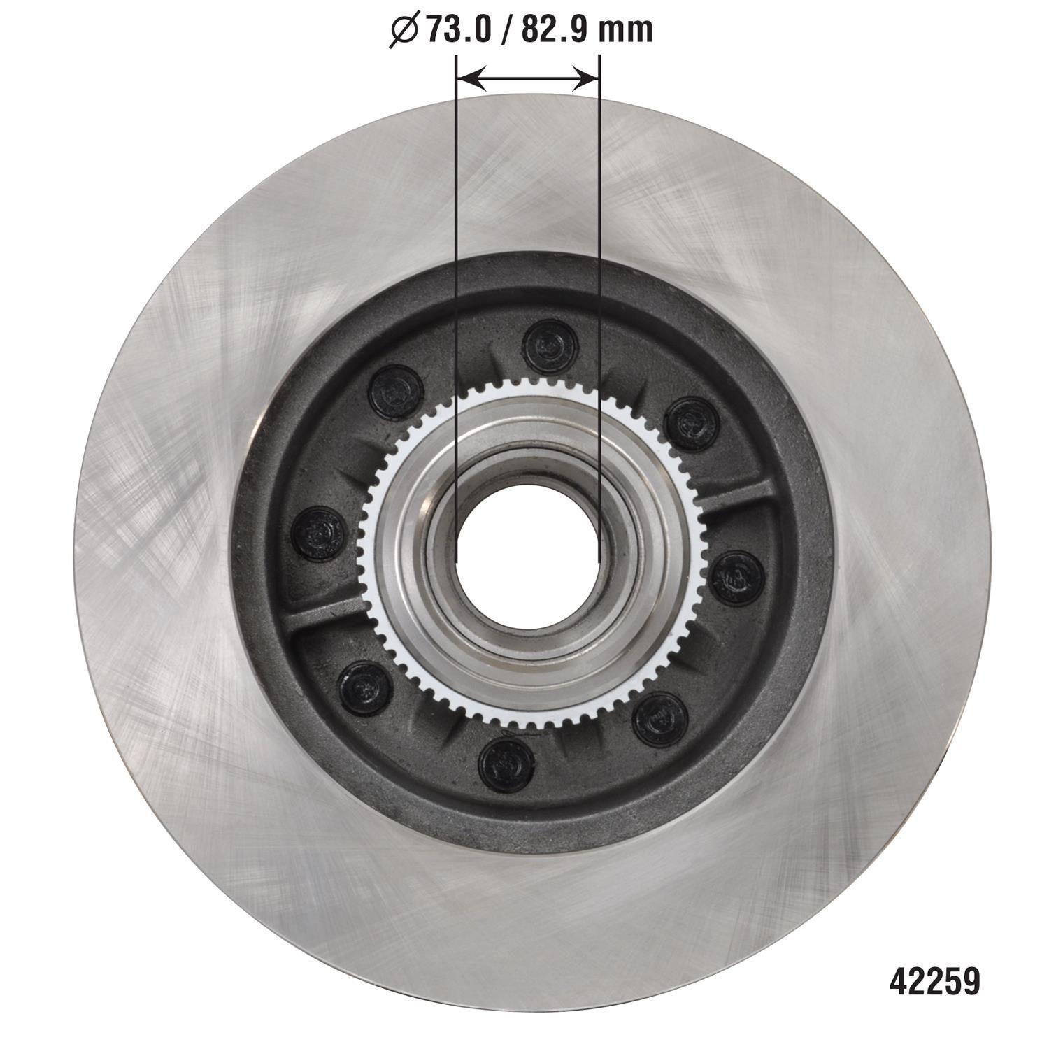Disc Brake Rotor and Hub Assembly 42259