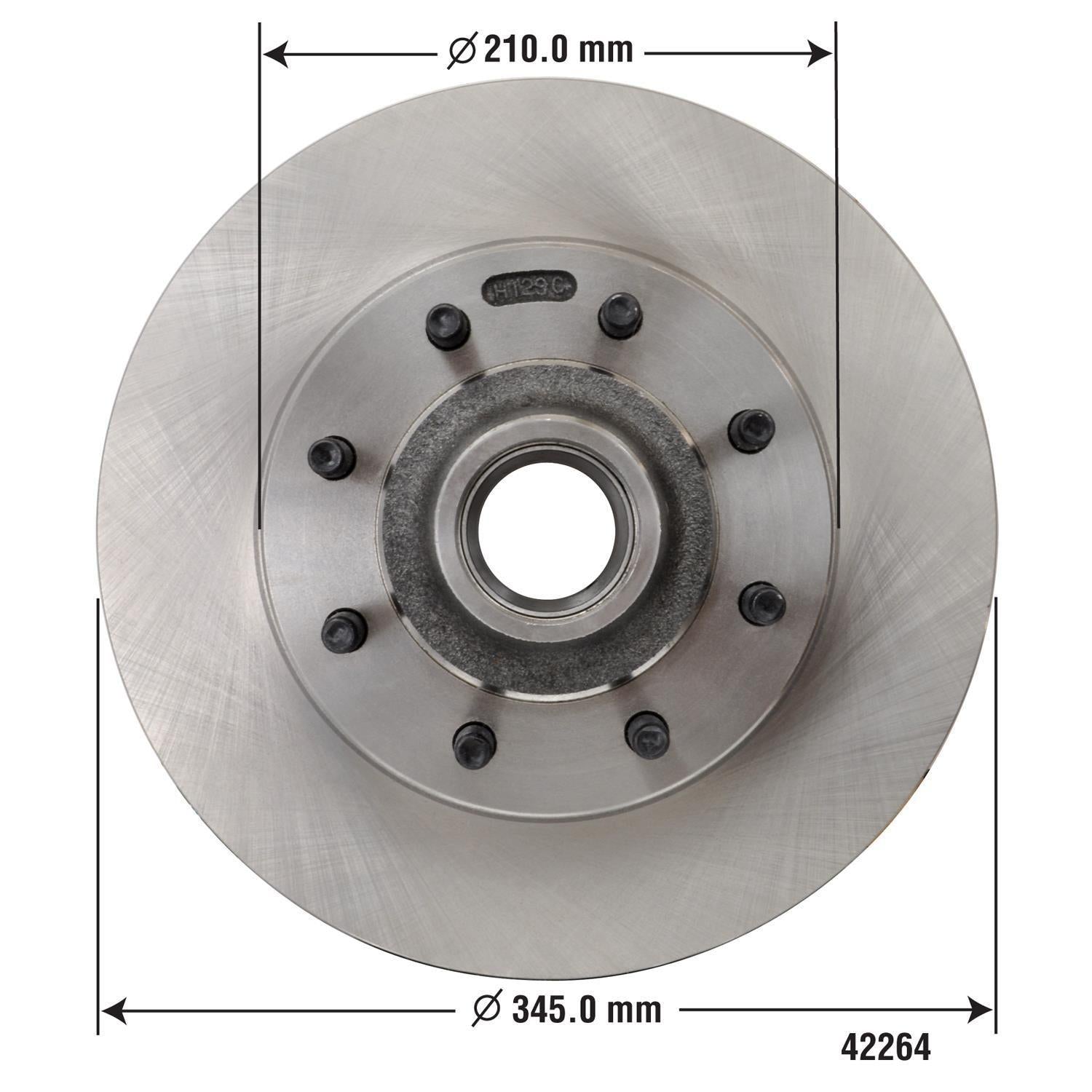Disc Brake Rotor and Hub Assembly 42264