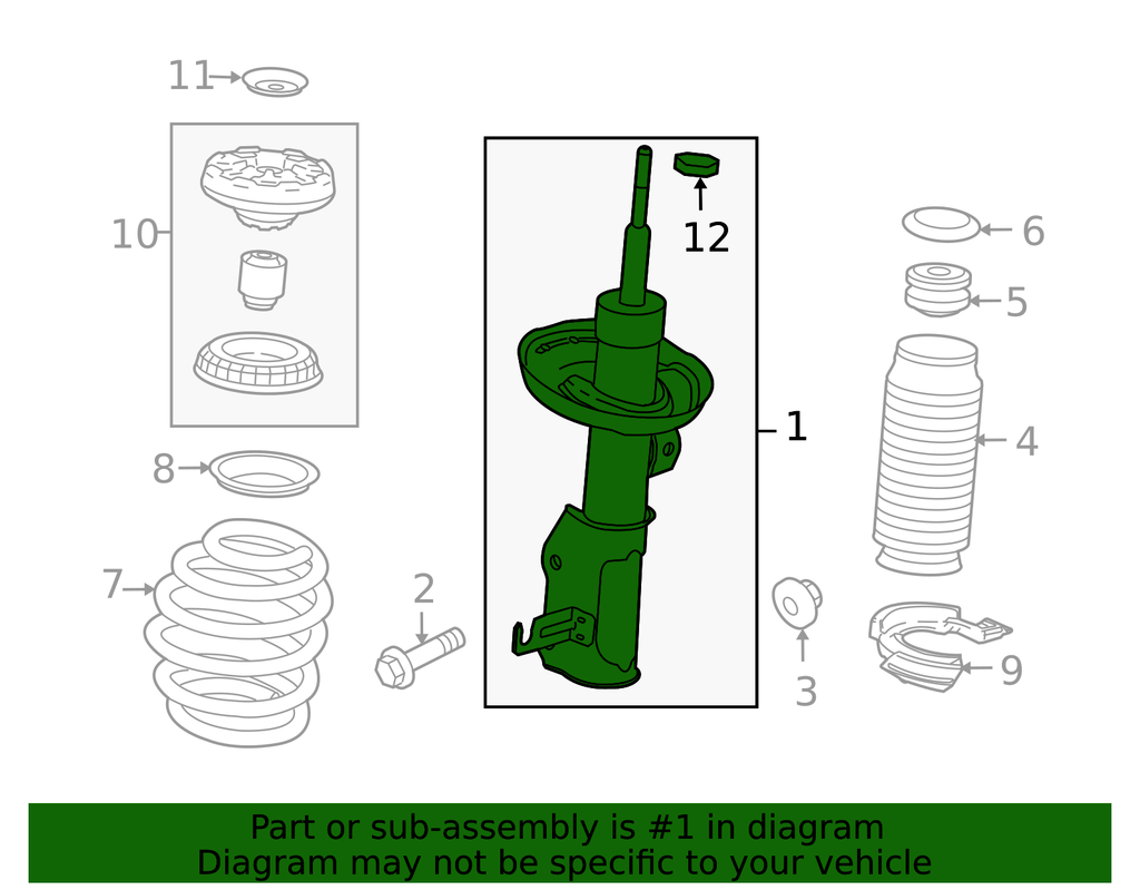 GM Genuine Parts Front Suspension Strut Assembly