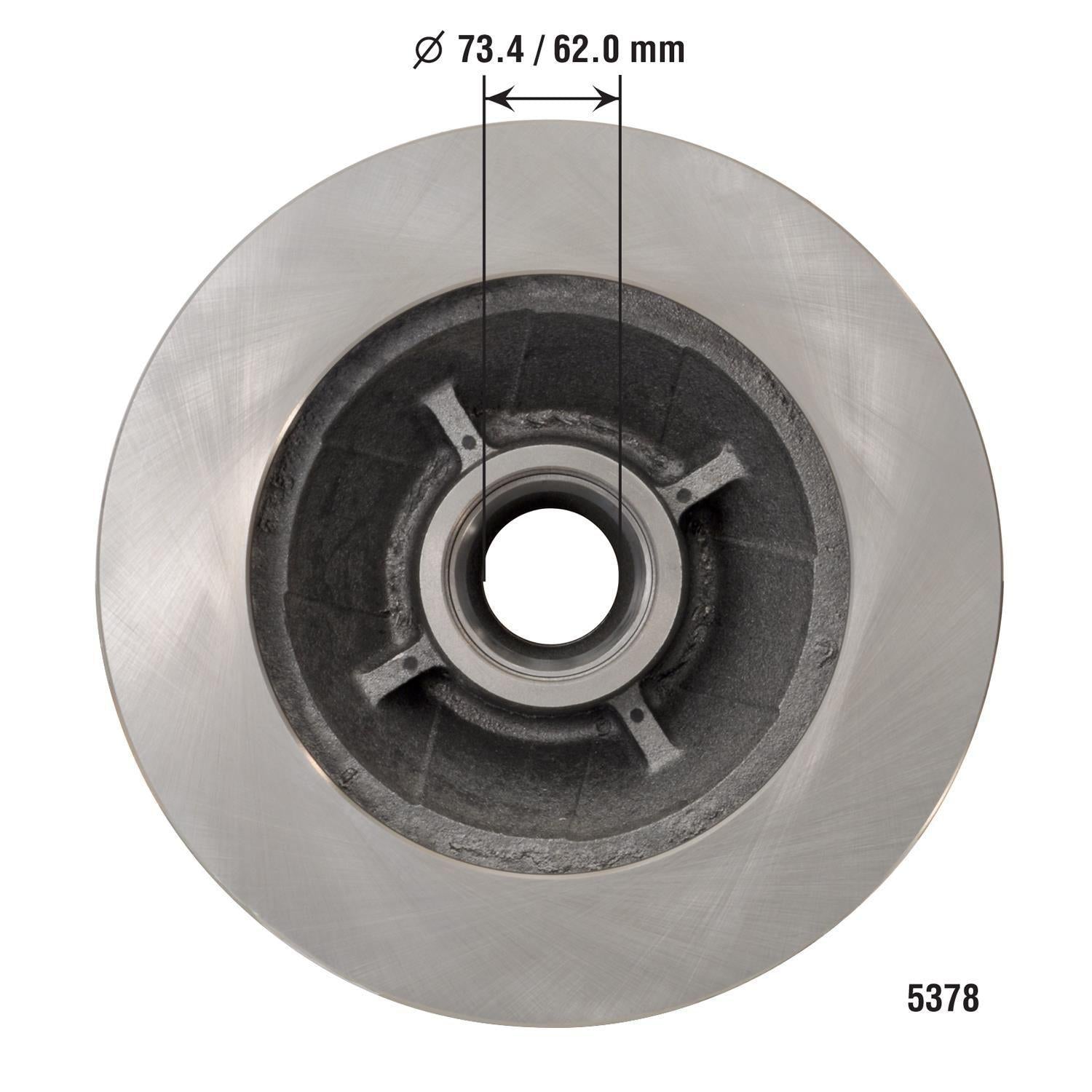 Disc Brake Rotor and Hub Assembly 5378