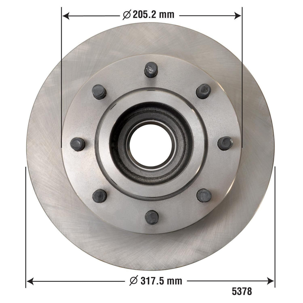 Disc Brake Rotor and Hub Assembly 5378