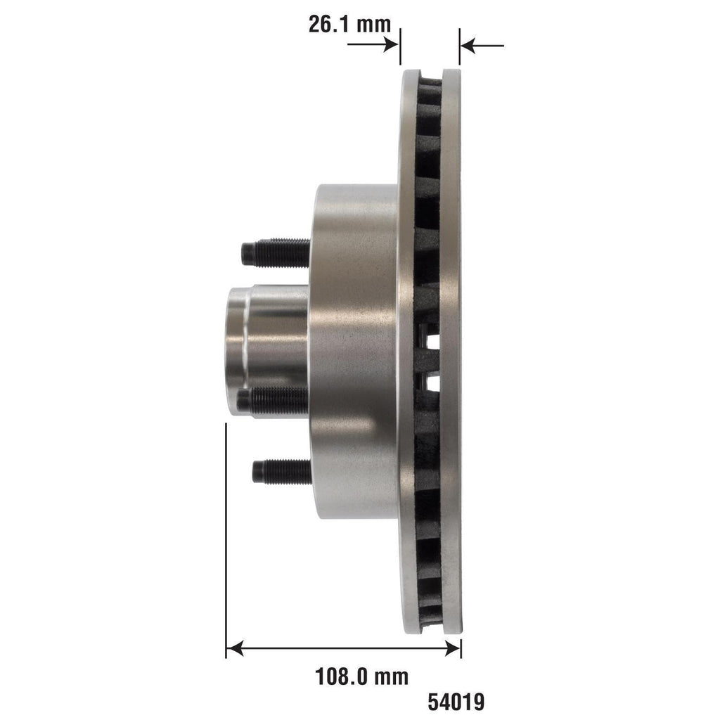 Disc Brake Rotor and Hub Assembly 54019