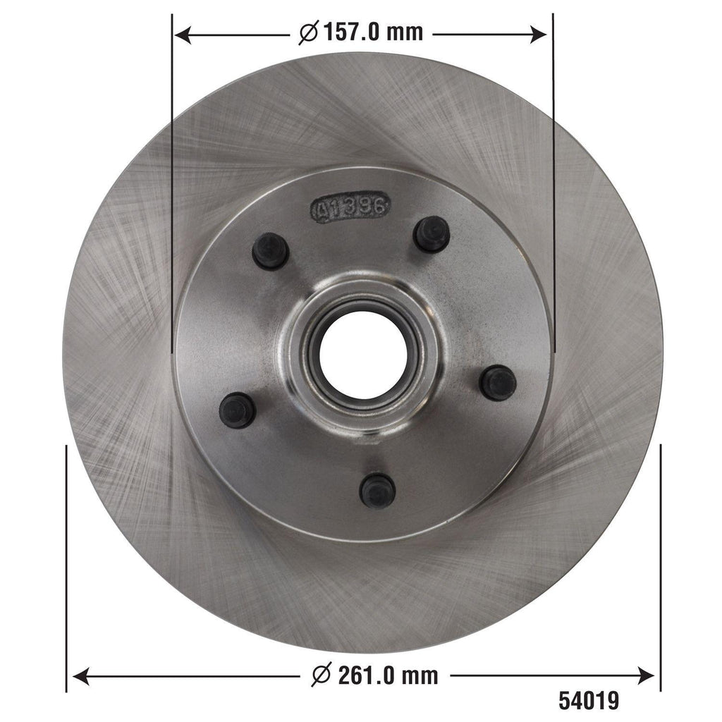 Disc Brake Rotor and Hub Assembly 54019