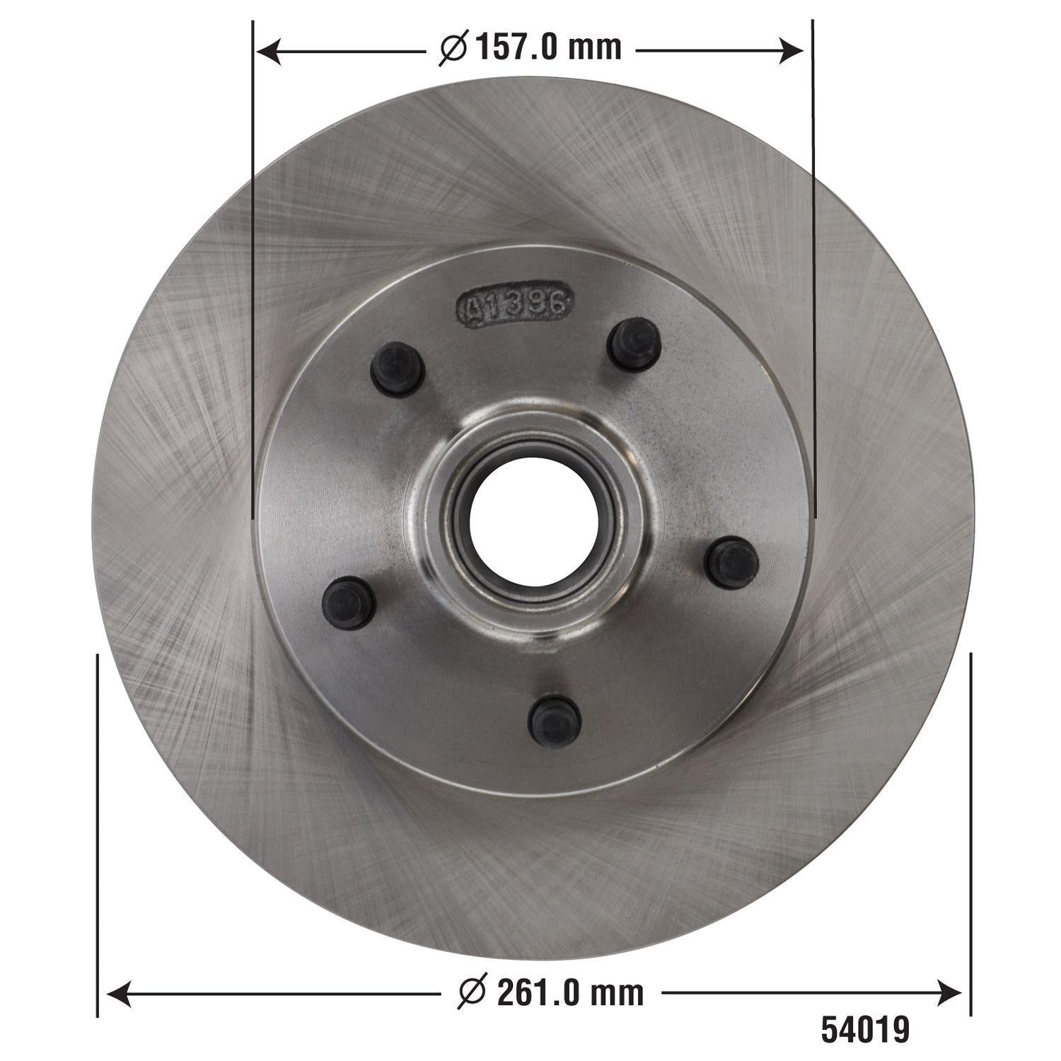 Disc Brake Rotor and Hub Assembly 54019