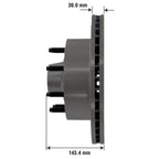 Severe Duty Disc Brake Rotor and Hub Assembly 54021SD