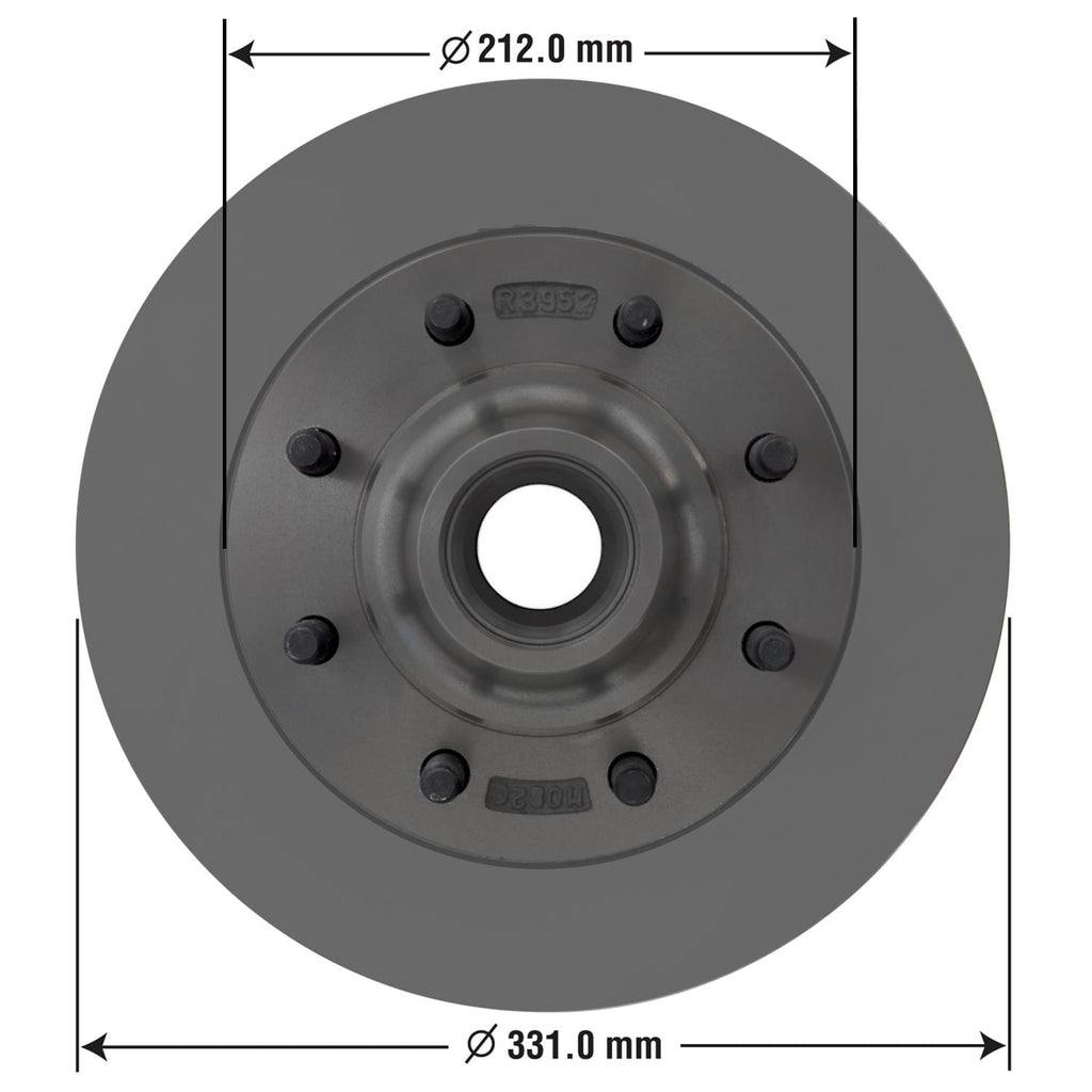 Severe Duty Disc Brake Rotor and Hub Assembly 54021SD