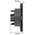 Severe Duty Disc Brake Rotor and Hub Assembly 54021SD