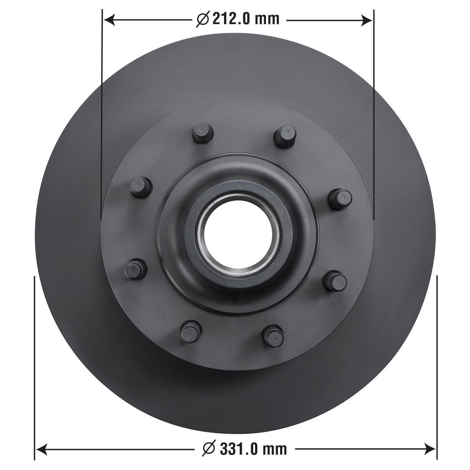 Gold Disc Brake Rotor and Hub Assembly 54031DG