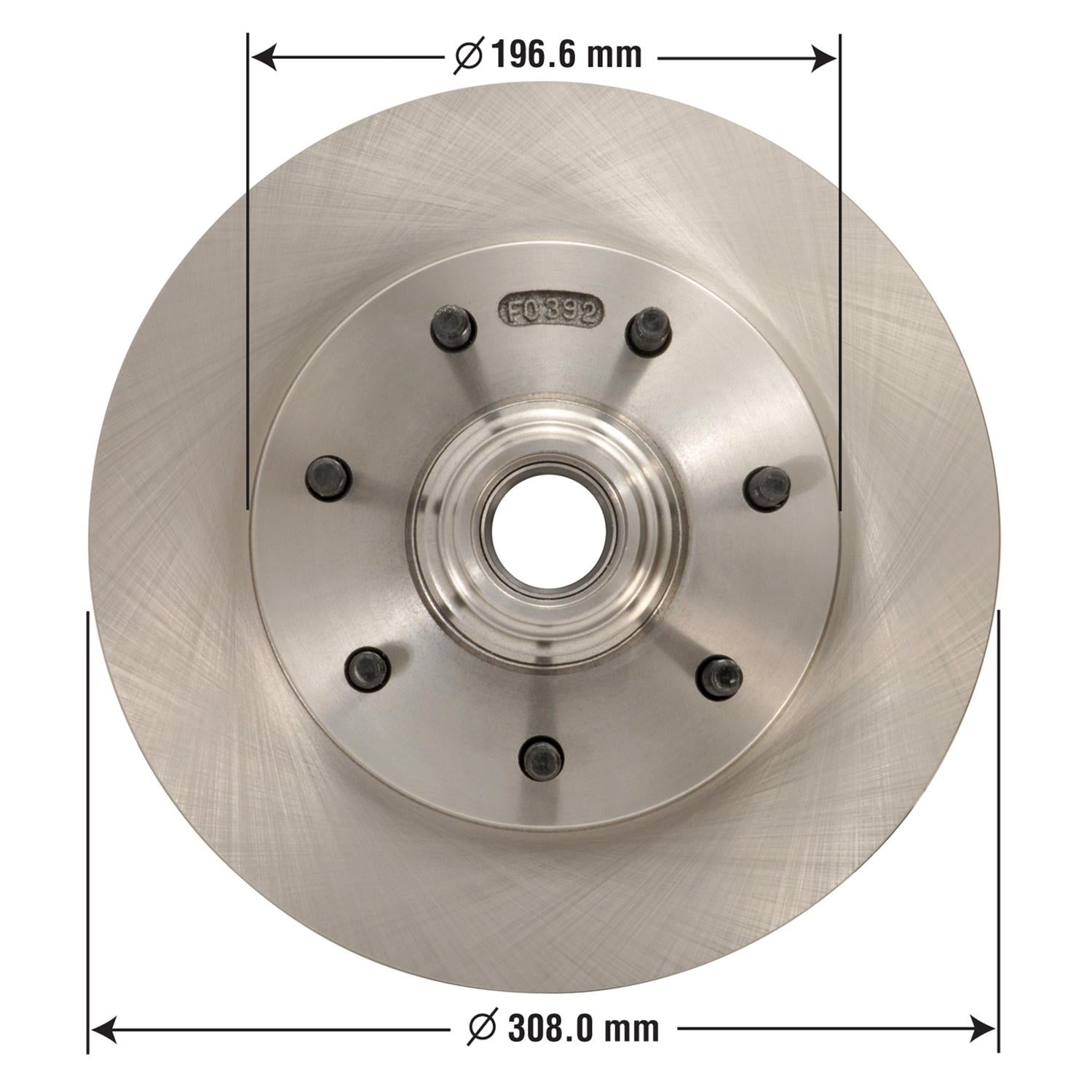 Disc Brake Rotor and Hub Assembly 54052