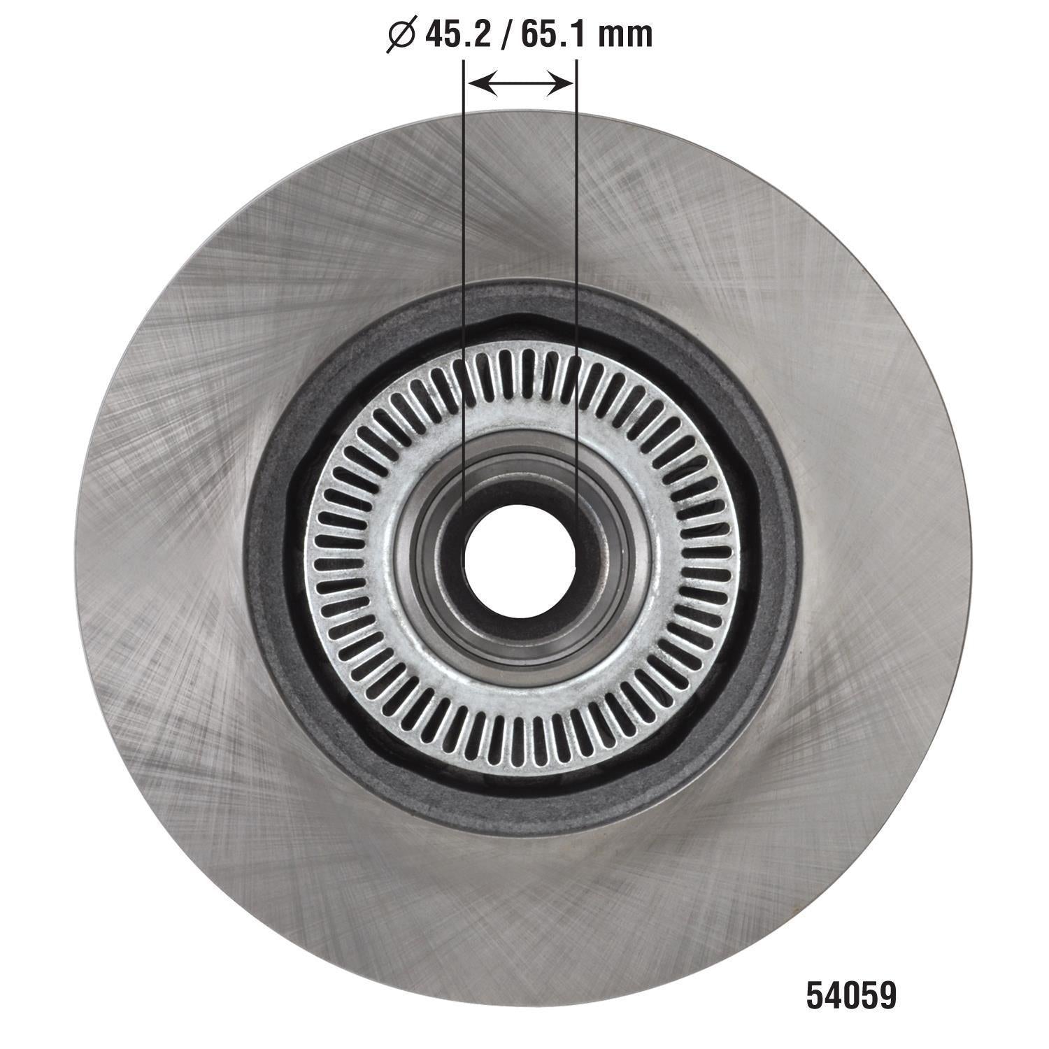 Disc Brake Rotor and Hub Assembly 54059