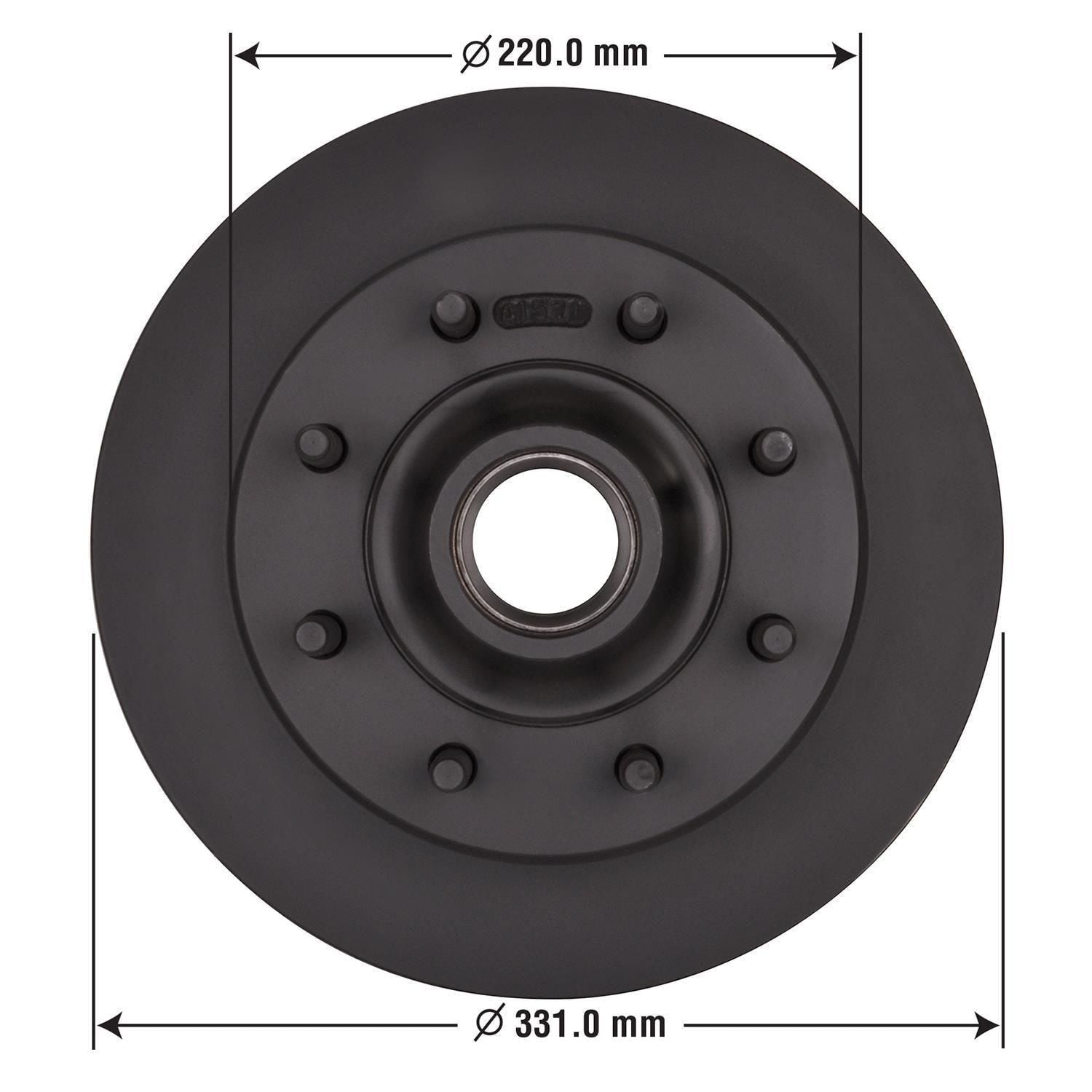 Gold Disc Brake Rotor and Hub Assembly 54071DG