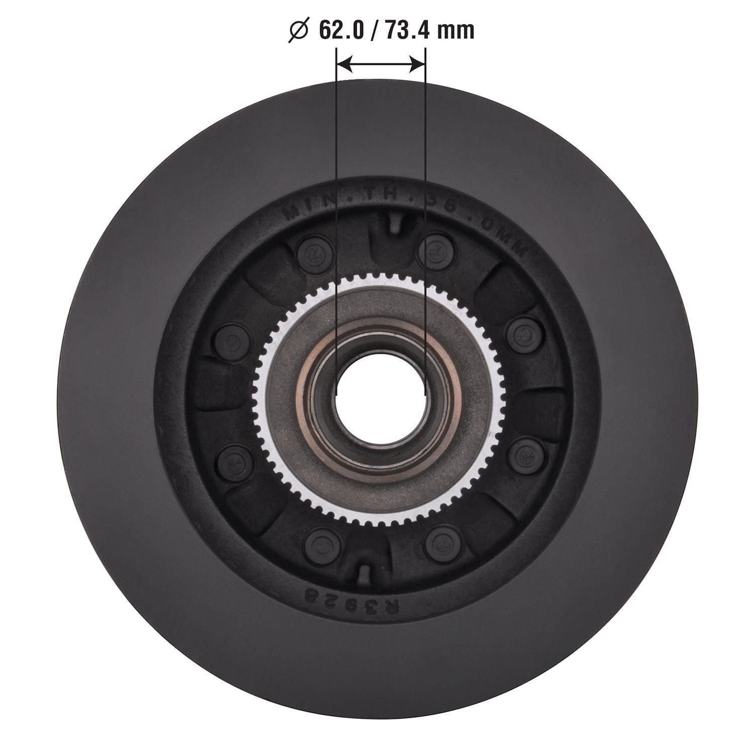 Gold Disc Brake Rotor and Hub Assembly 54071DG