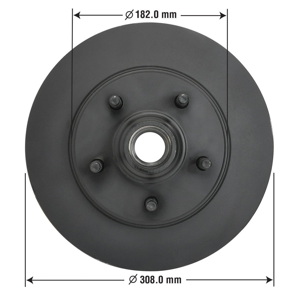 Gold Disc Brake Rotor and Hub Assembly 54092DG