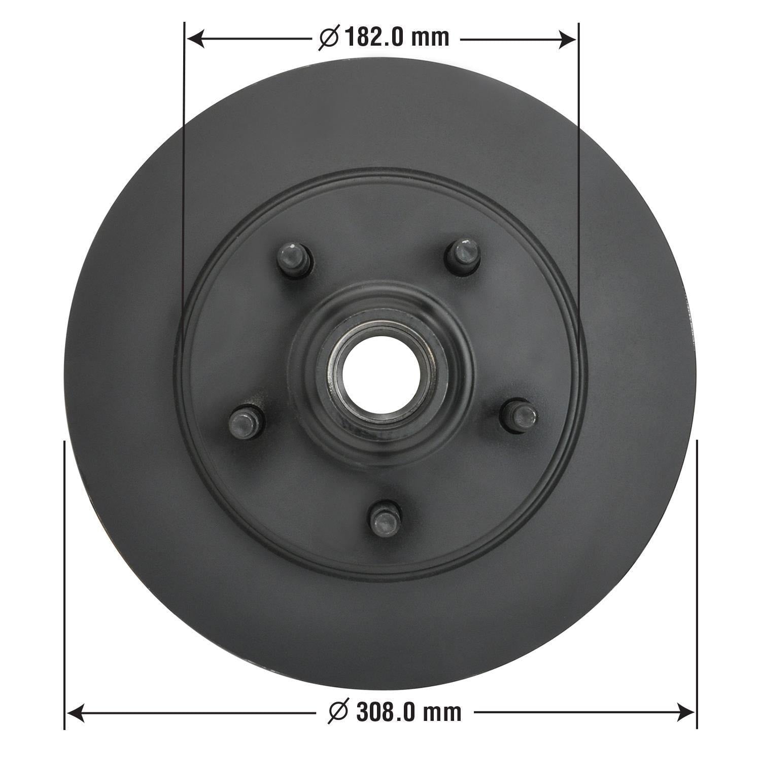 Gold Disc Brake Rotor and Hub Assembly 54092DG