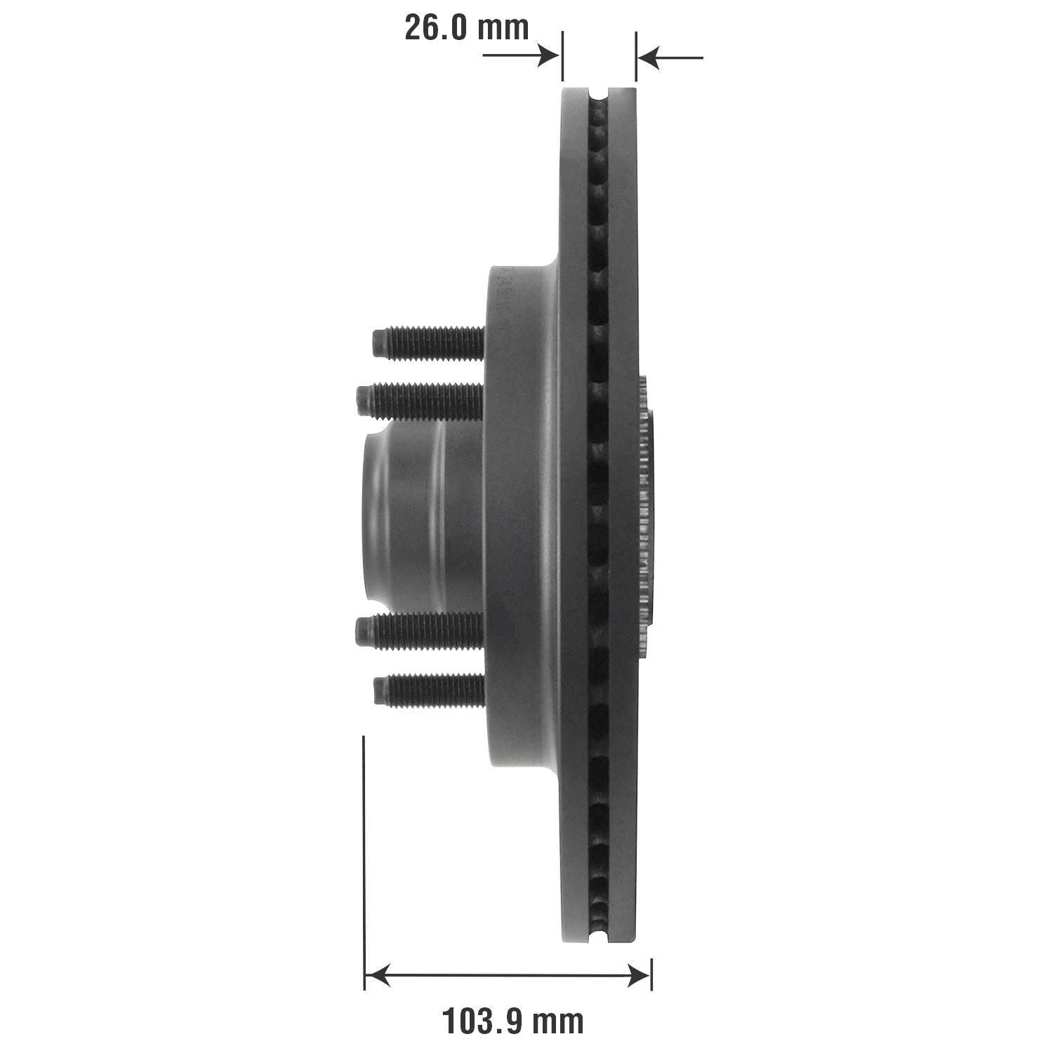 Severe Duty Disc Brake Rotor and Hub Assembly 54092SD