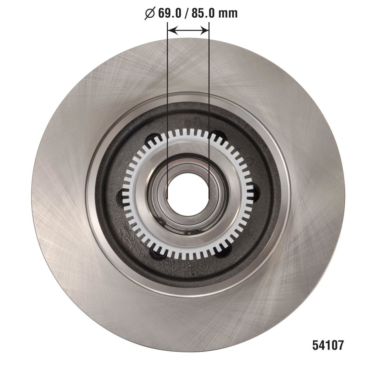 Disc Brake Rotor and Hub Assembly 54107
