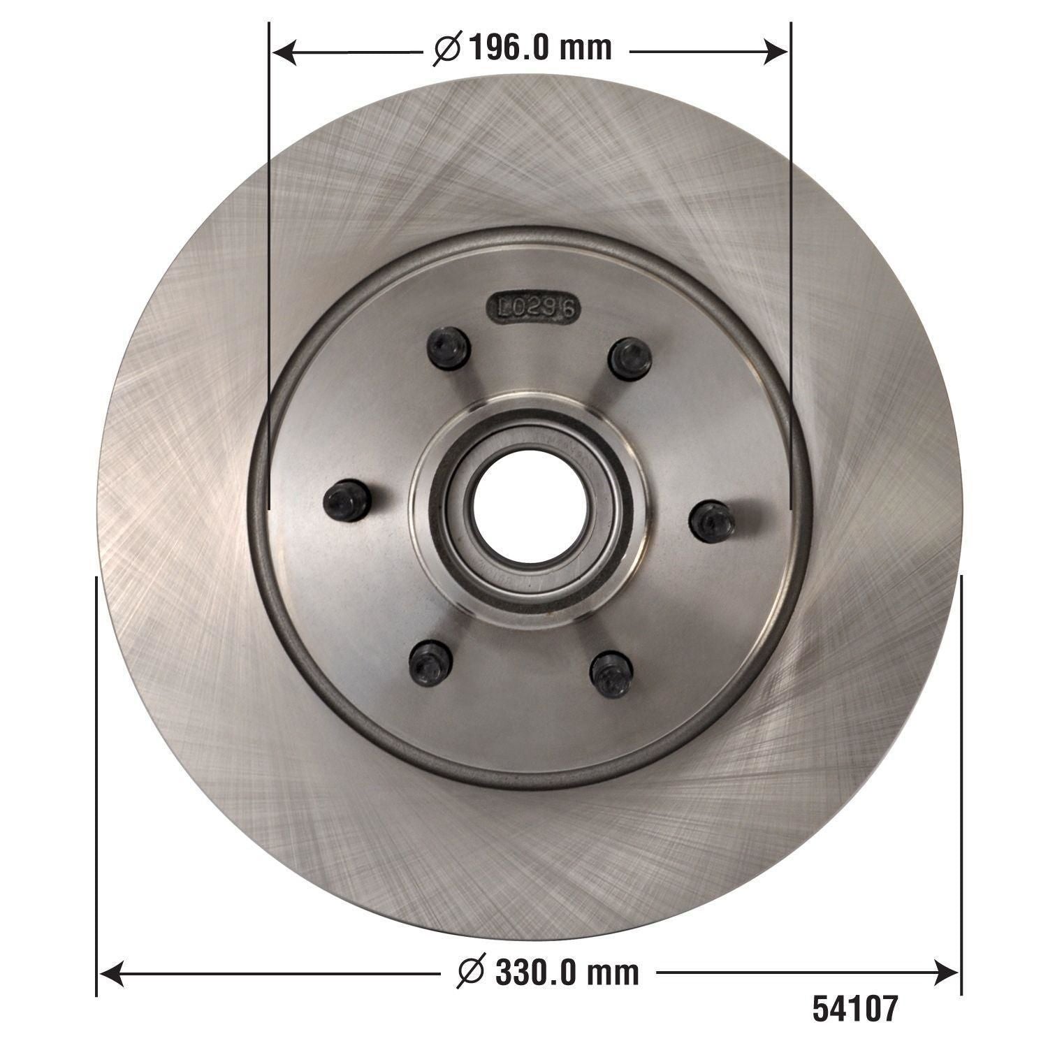 Disc Brake Rotor and Hub Assembly 54107
