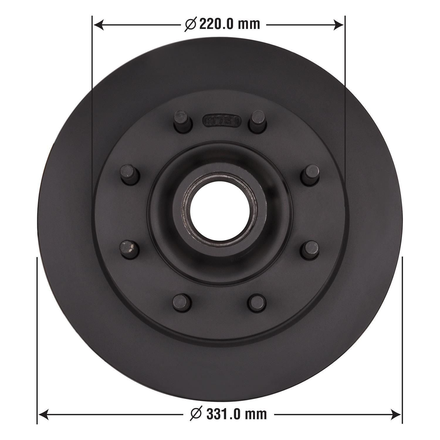 Gold Disc Brake Rotor and Hub Assembly 54121DG