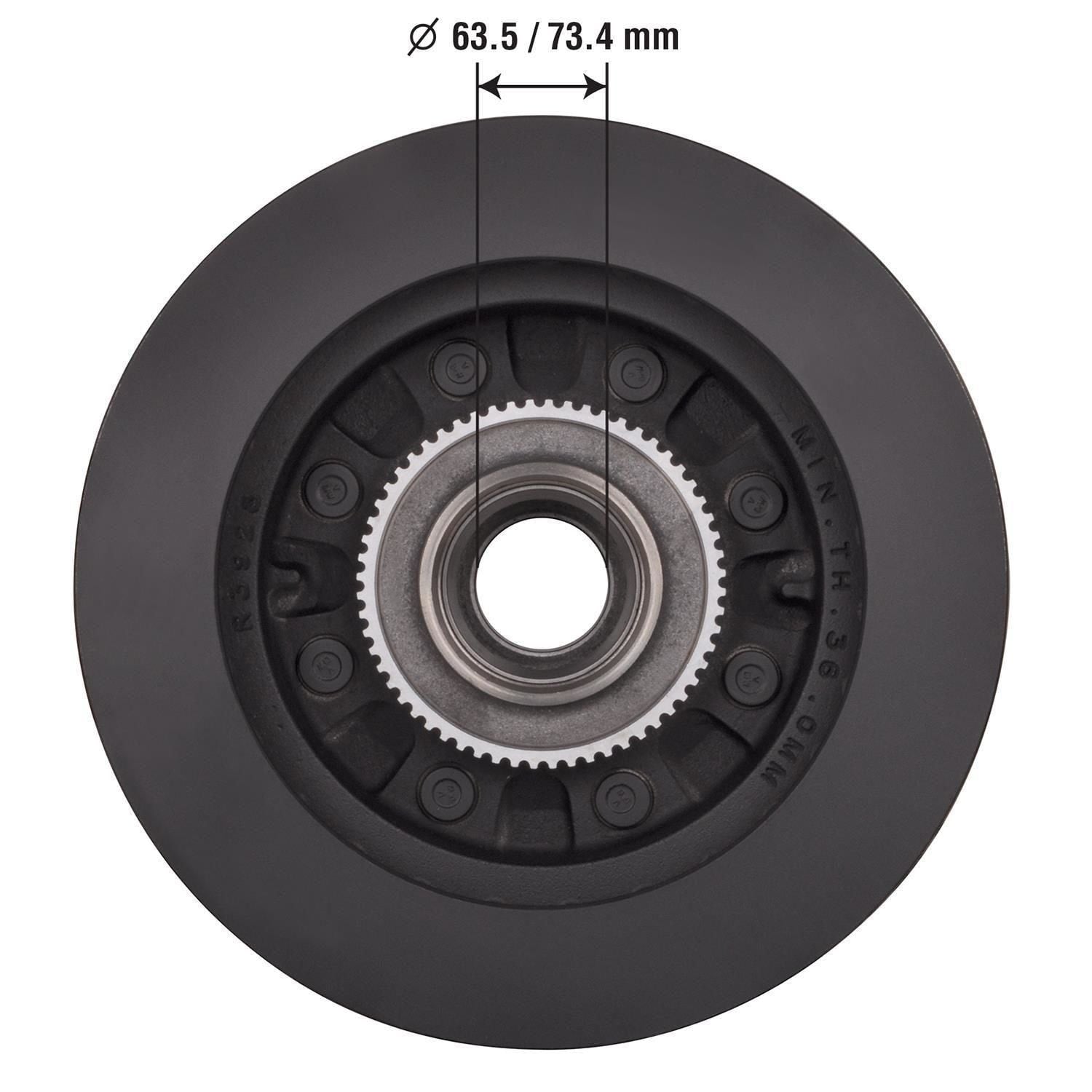 Gold Disc Brake Rotor and Hub Assembly 54121DG