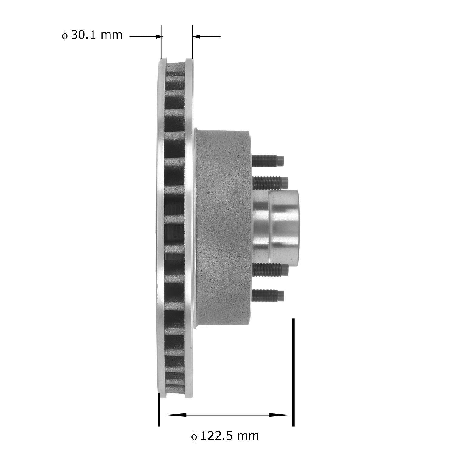 Disc Brake Rotor and Hub Assembly 5413