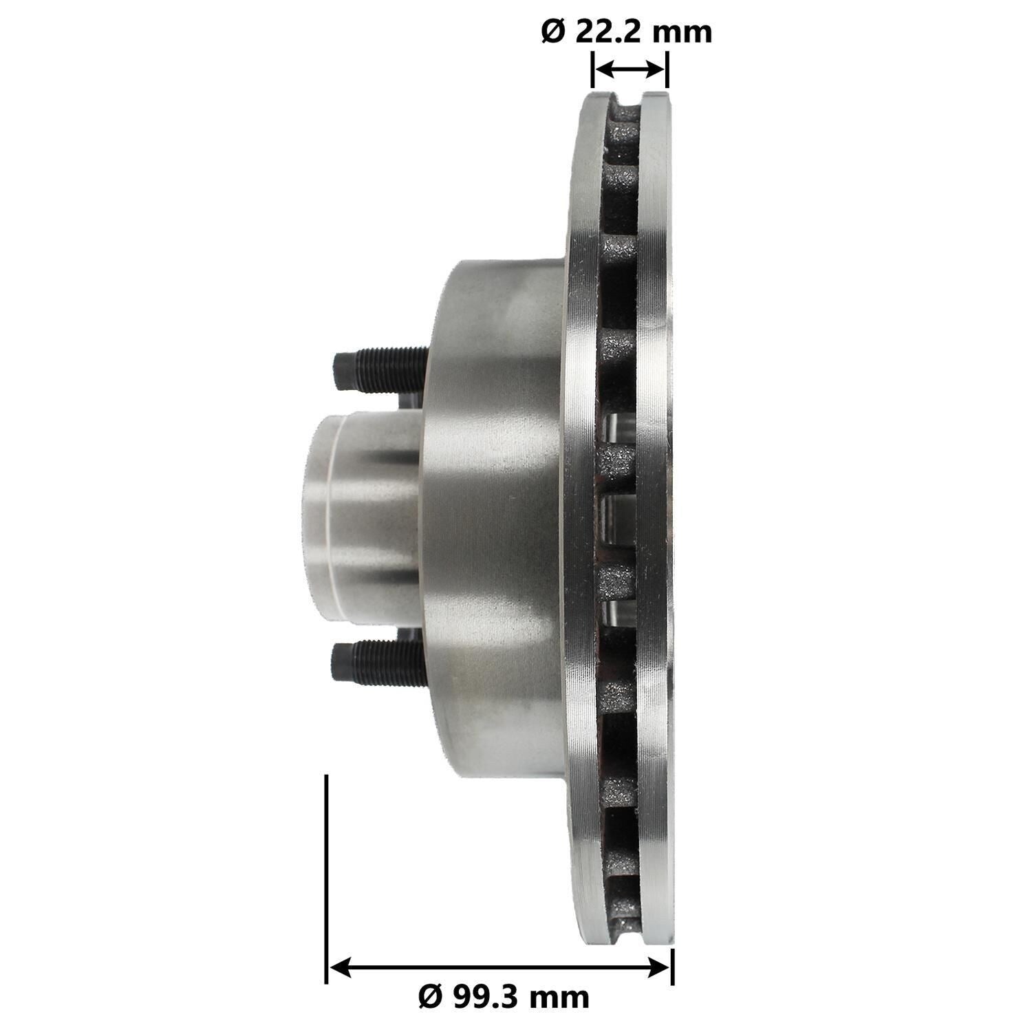 Disc Brake Rotor and Hub Assembly 5417