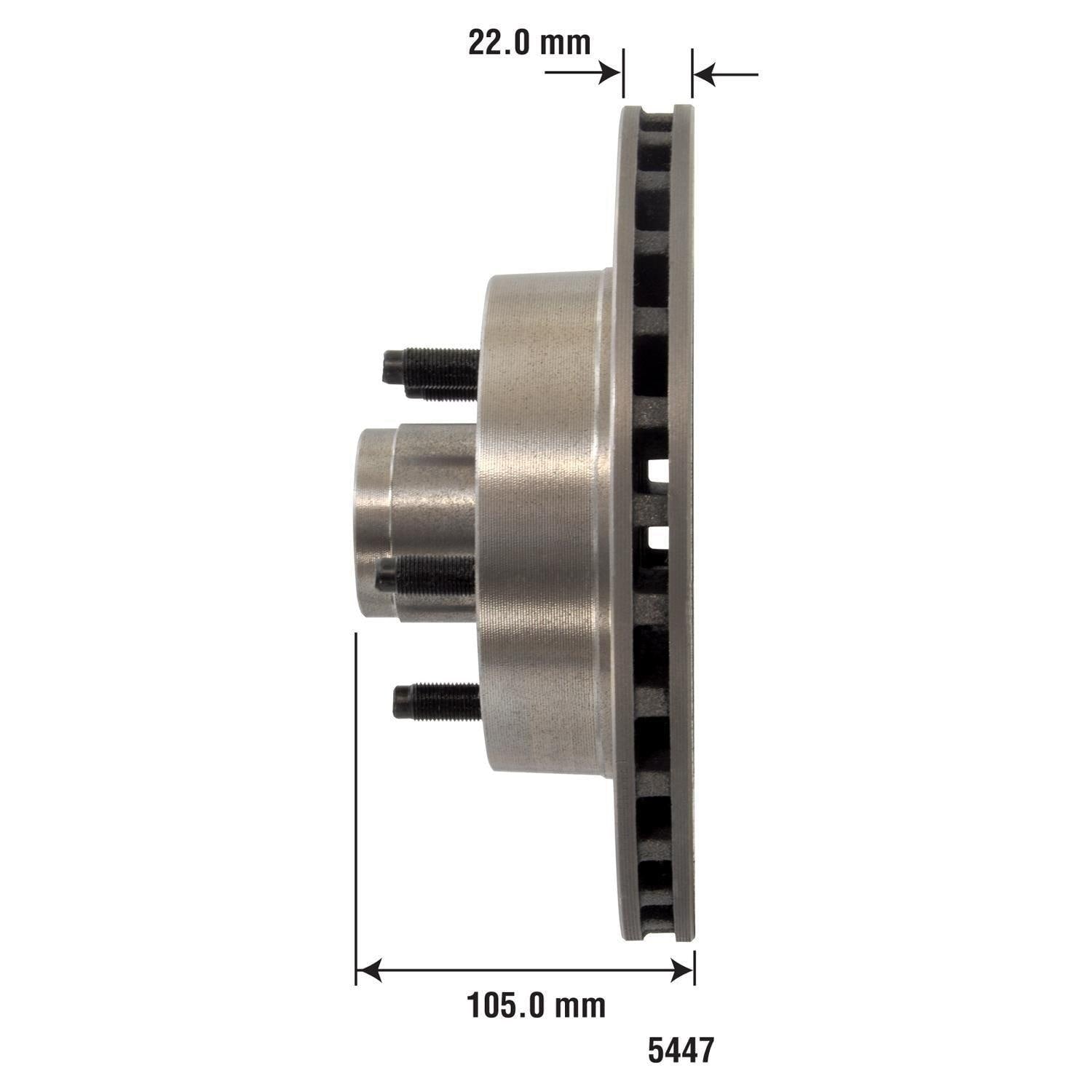 Disc Brake Rotor and Hub Assembly 5447