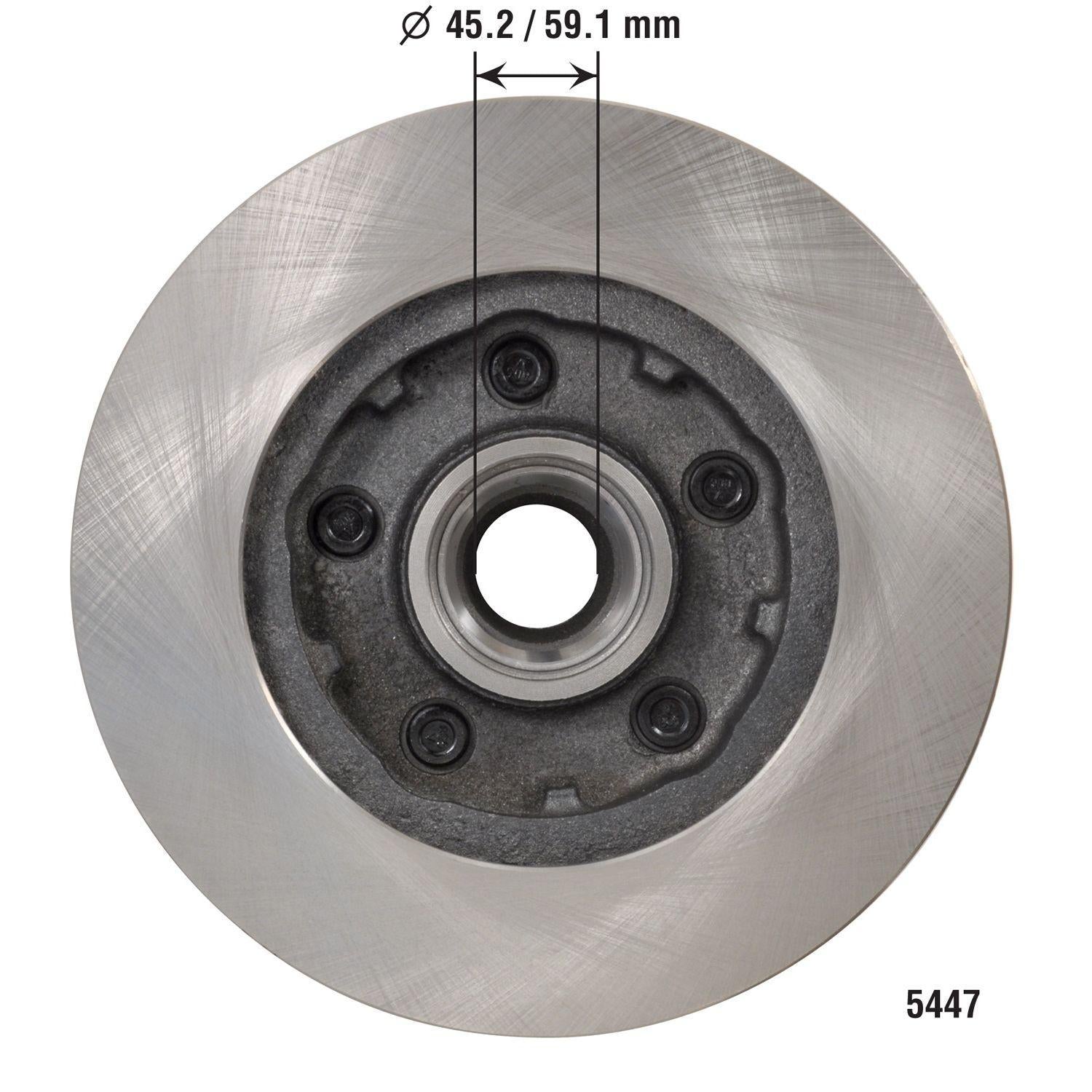 Disc Brake Rotor and Hub Assembly 5447