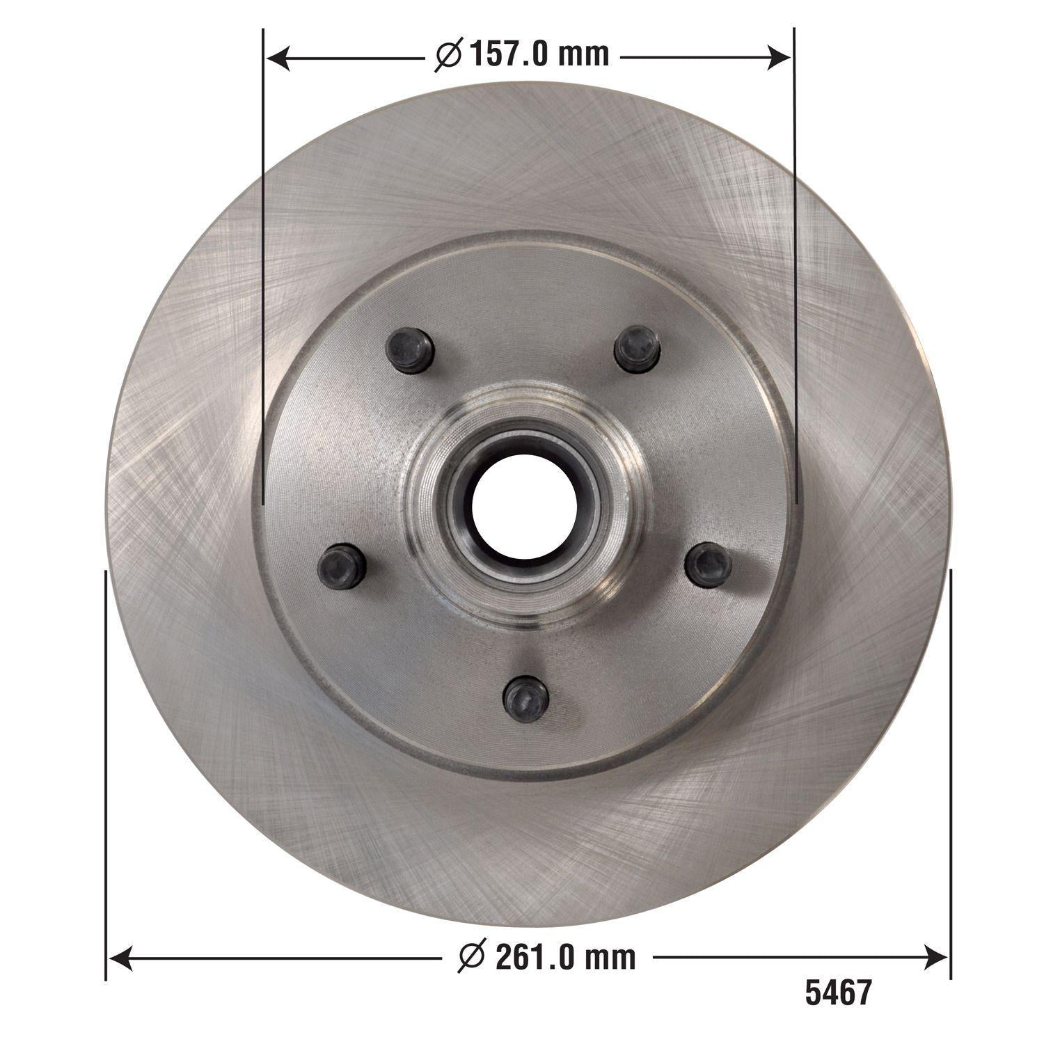 Disc Brake Rotor and Hub Assembly 5467