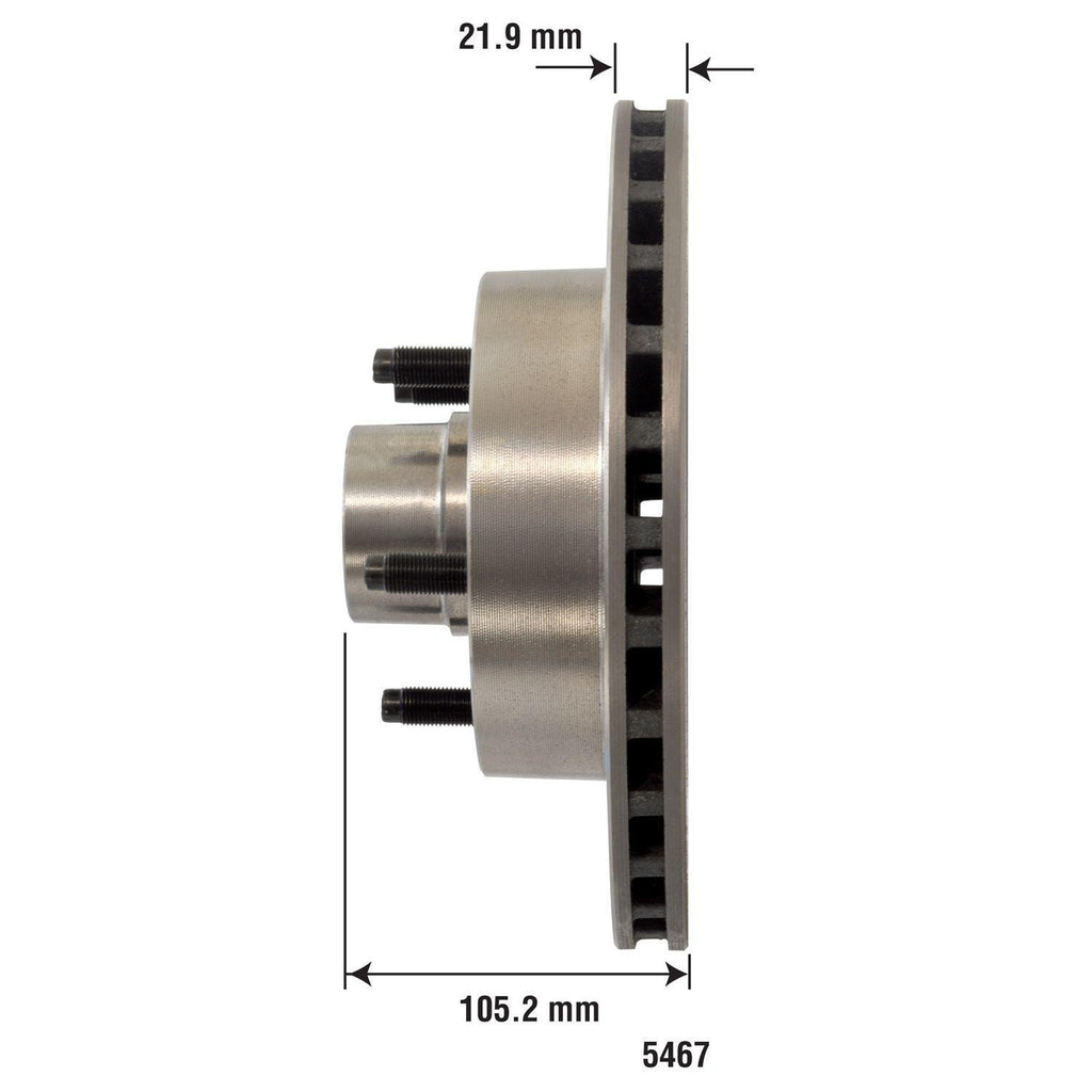 Disc Brake Rotor and Hub Assembly 5467