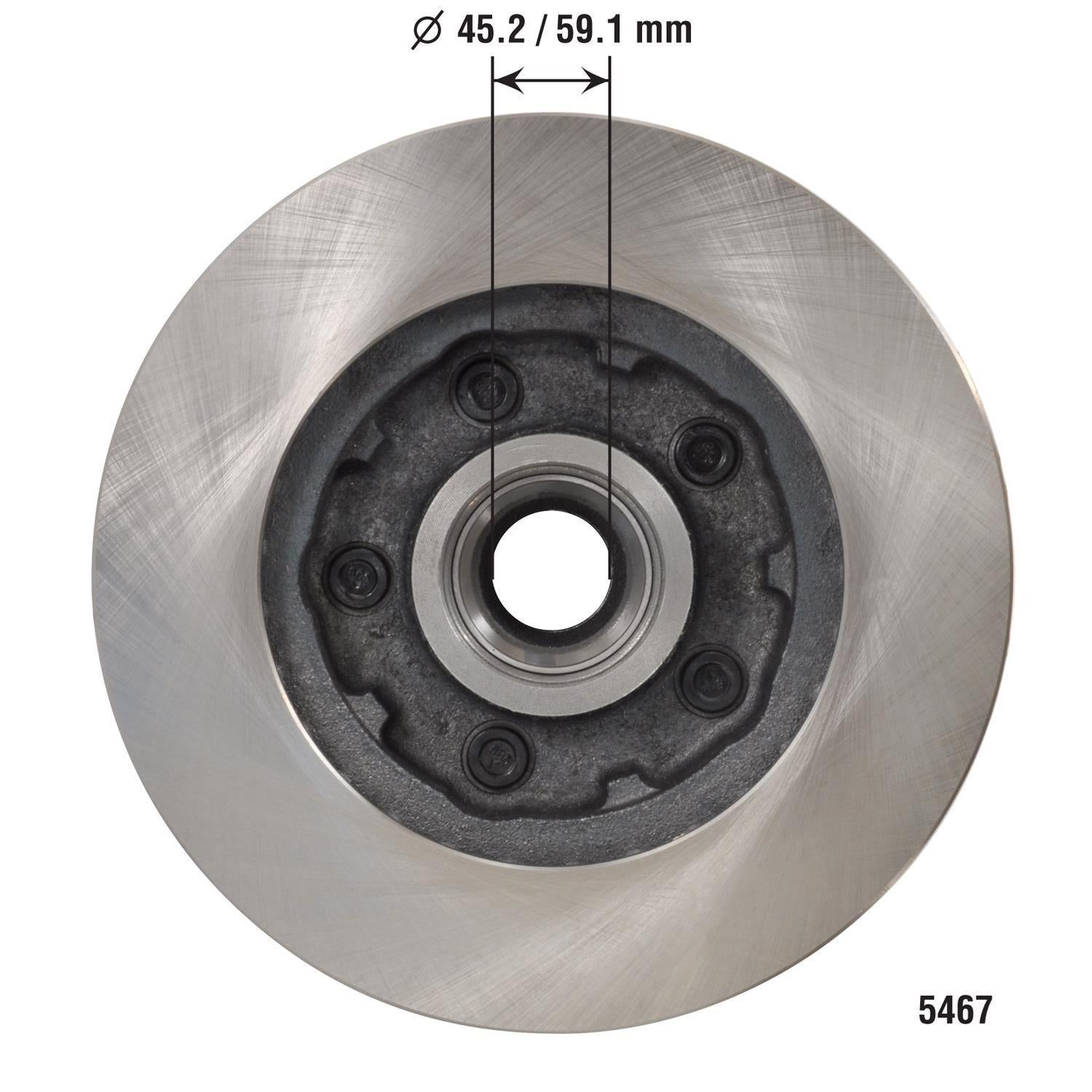 Disc Brake Rotor and Hub Assembly 5467