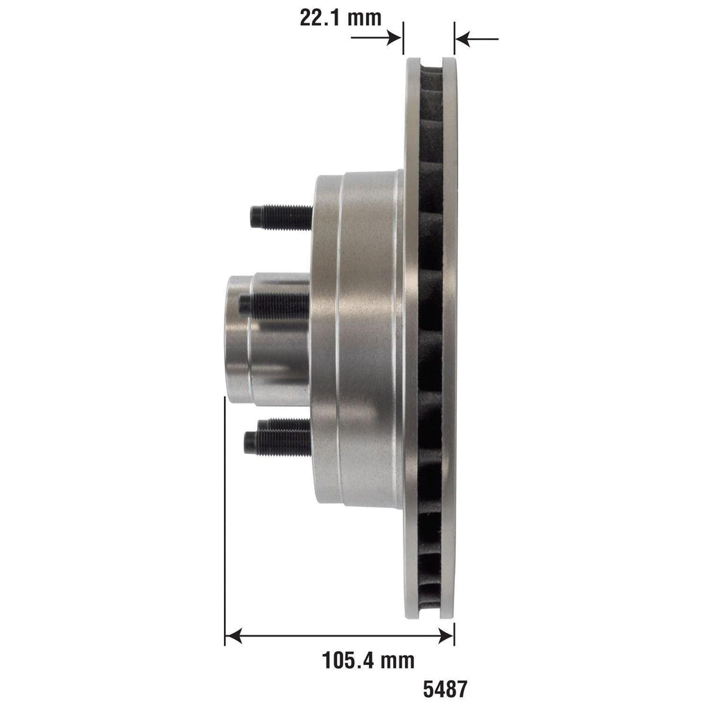 Disc Brake Rotor and Hub Assembly 5487
