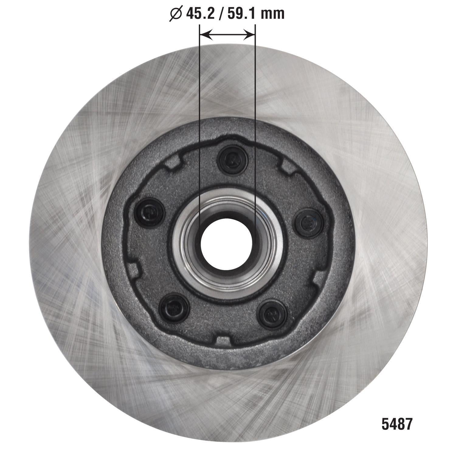 Disc Brake Rotor and Hub Assembly 5487