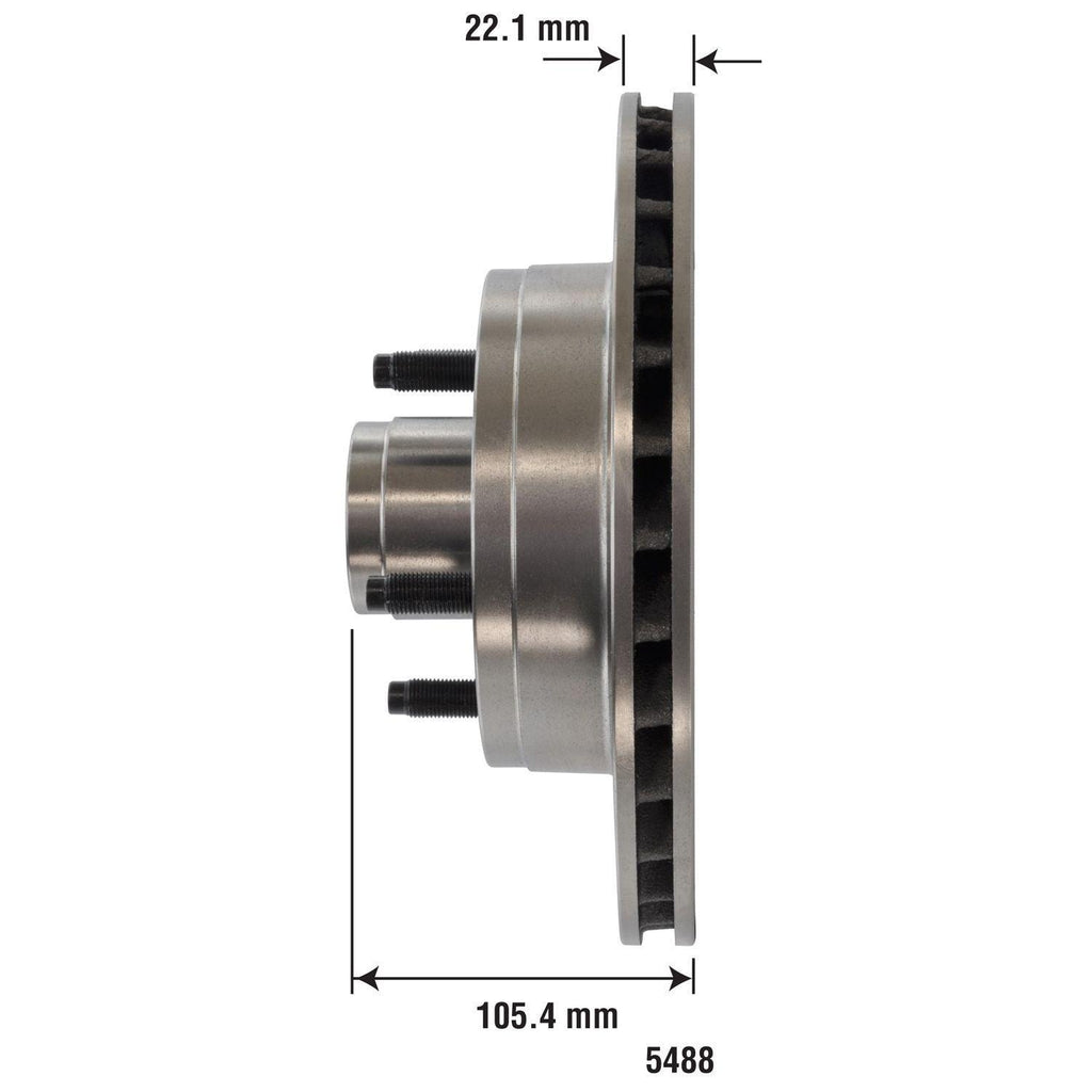 Disc Brake Rotor and Hub Assembly 5488