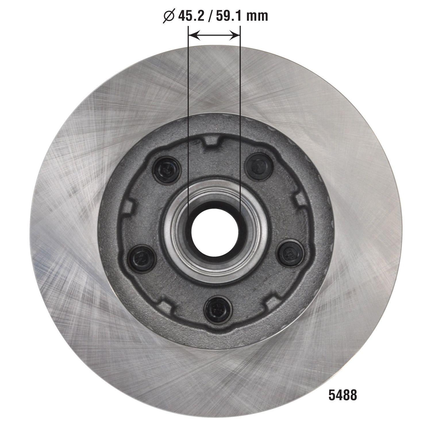 Disc Brake Rotor and Hub Assembly 5488