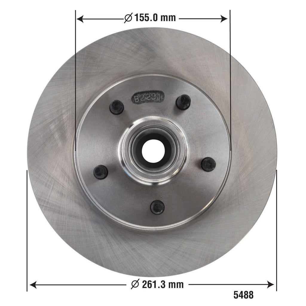 Disc Brake Rotor and Hub Assembly 5488