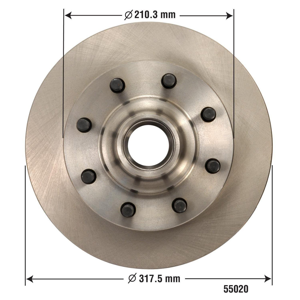 Disc Brake Rotor and Hub Assembly 55020