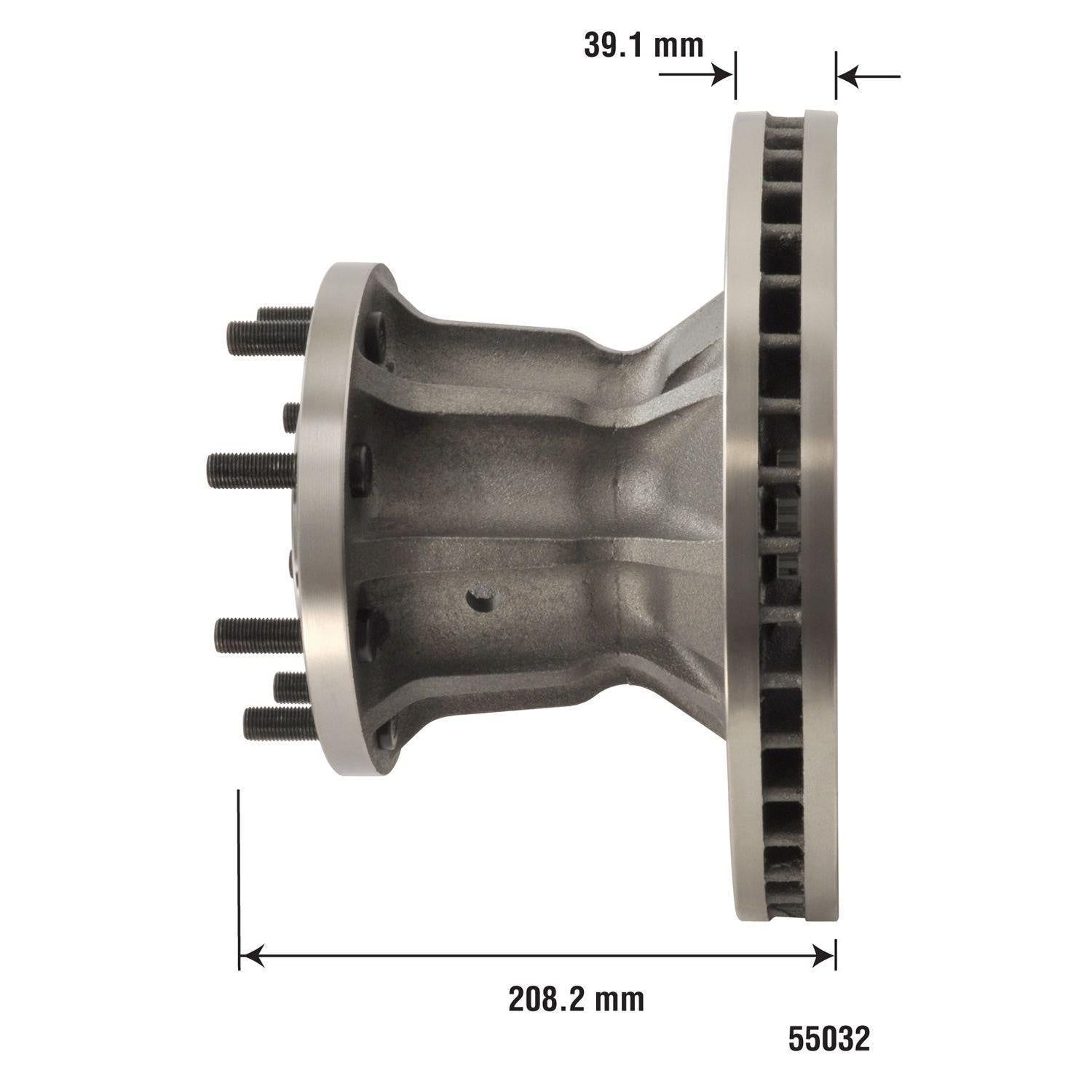 Disc Brake Rotor and Hub Assembly 55032
