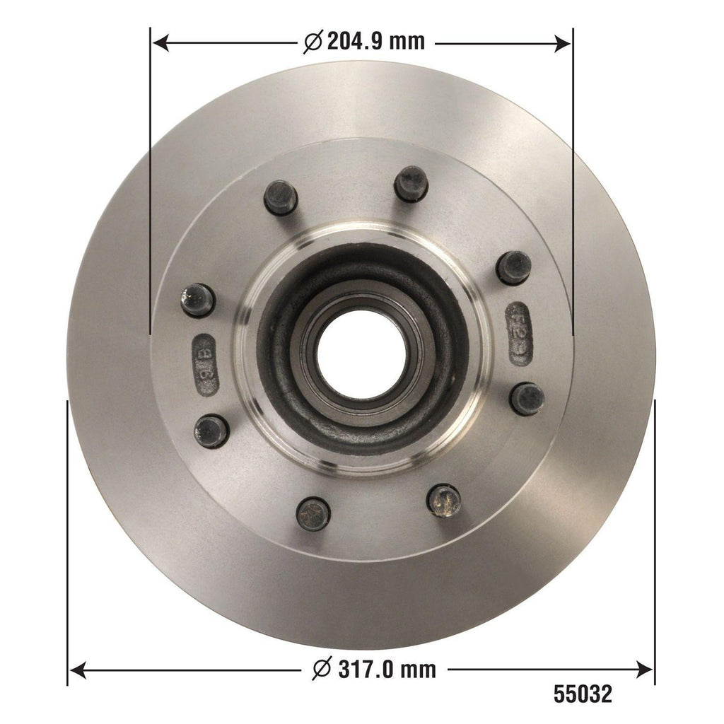 Disc Brake Rotor and Hub Assembly 55032