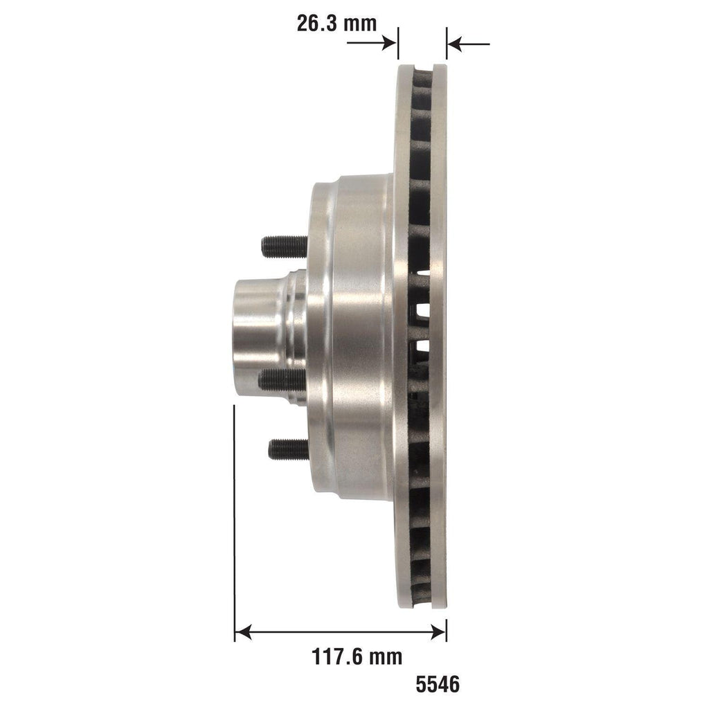 Disc Brake Rotor and Hub Assembly 5546