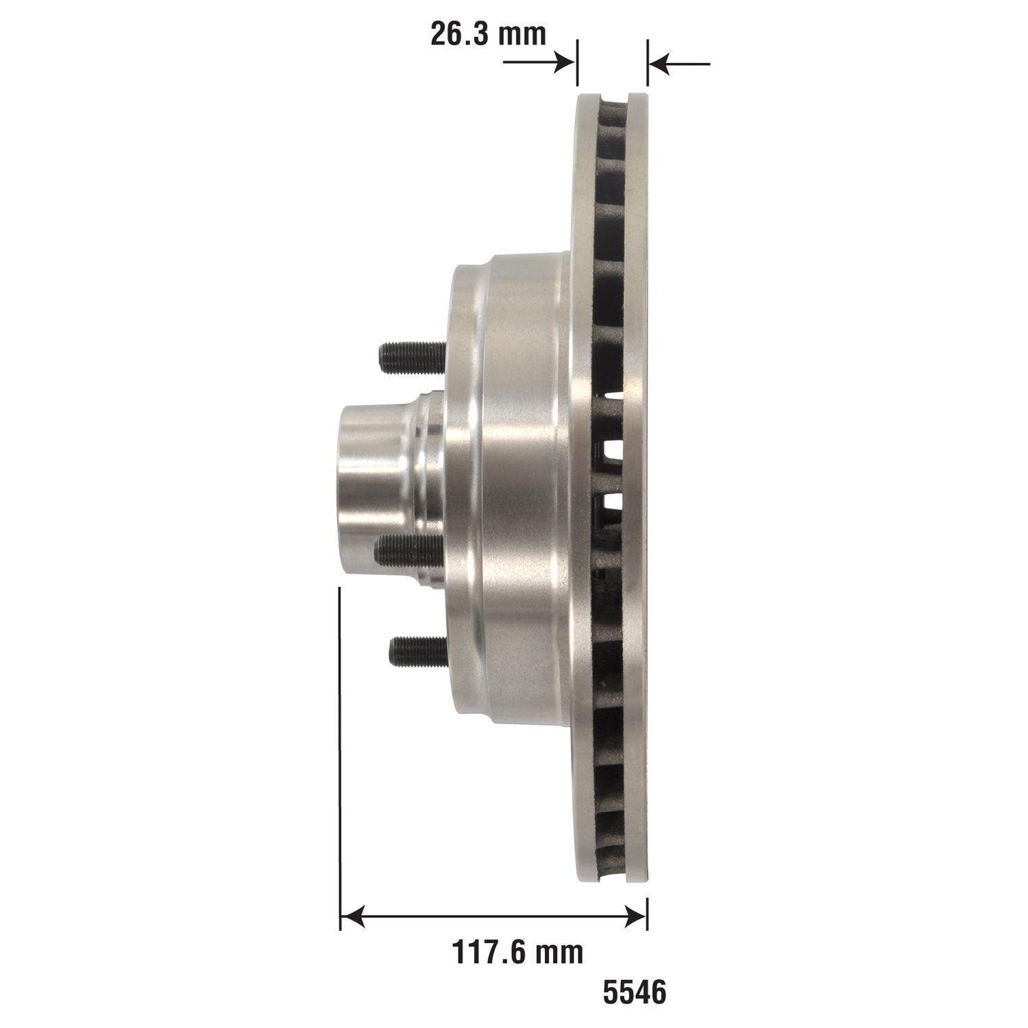 Disc Brake Rotor and Hub Assembly 5546